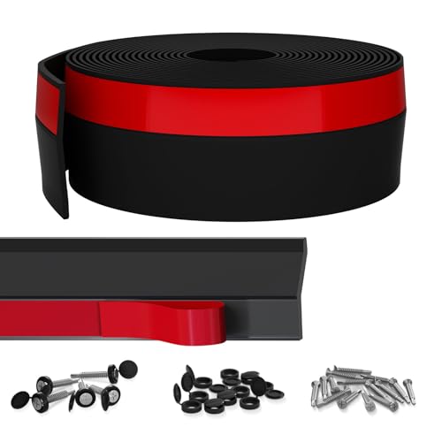 ChinJo Garage Door Seal Top and Side,Garage Weather Stripping (Black, 36FT)