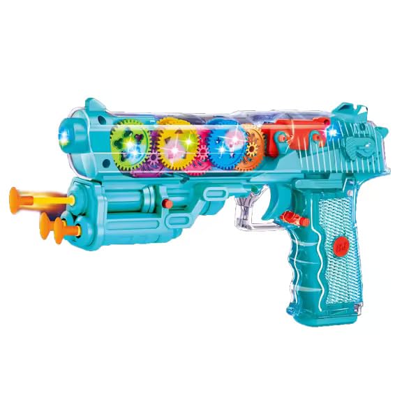 KOKEE TOYS Transparent Vibrating Gear Shot Gun Toy for Kids|Boys|Girls with Music & Light (Multi-Color),+3 yrs. (B0DG89GY8D) Amazon Price History, Amazon Price Tracker