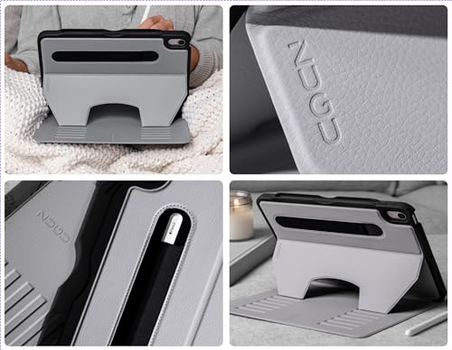 Image of ZUGU CASE iPad Air 5 10.9 Case, Alpha Ultra-Thin Protective Case /Cover Designed for iPad Air 5 / iPad Air 4, 10.9-Inch (5th Gen, 2022 / 4th Gen, 2020) Magnetic Stand (Sleep /Wake Cover) - Arctic Gray