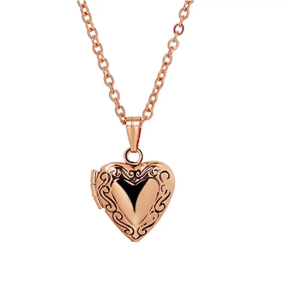 Collana con medaglione a cuore in argento sterling 925 da donna, collana con pendente a forma di foto, immagine che contiene immagini