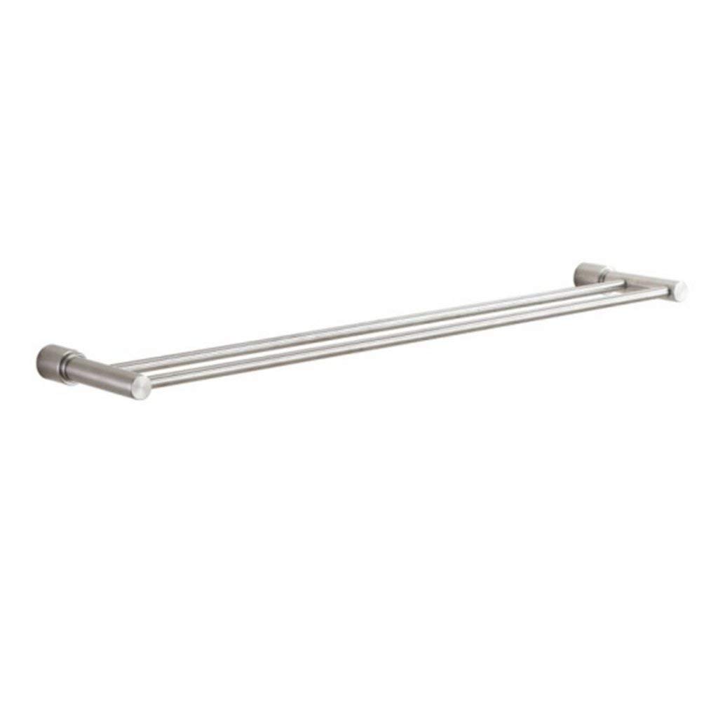 Double Towel Bar Wall Mounted 304 Stainless Steel Towel Rail Brushed Finish Towel Holder For Bathroom Or Kitchen Towel Rack