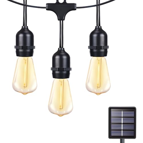 Vigdur 10FT Solar String Lights Outdoor Waterproof with 10 Plastic Bulbs Shatterproof & Auto ON/Off