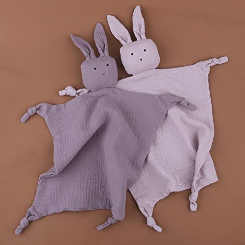 Image of Surakey Baby Cotton Hooded Towel Blanket Soft Newborn Sleeping Bunny Dolls Kids Fashion Sleep Toy Soothe Appease Towel Bibs Plush Comforting Toy for Boy Girl (Type 1)