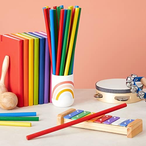 24 Pack Rhythm Lummi Music Sticks for Kids, Bulk Set Percussion Musical Instruments for Classroom, 4 Colors (12 in) 4 41CMyjkH80L. AC