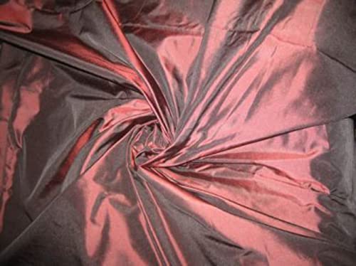 Taffetas de soie bordeaux et noir 137cm pour haute couture
