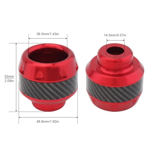 Image of Windance 4pcs Universal Fork Frame Sliders Crash Protectors Wheel Crash Protector Falling Protection Safety Gear for Motorcycles Motorbikes Moped Scooters (Red)