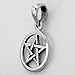 Moonlight Mysteries Small Pentacle Pendant - .925 Sterling Silver Wiccan Pagan Pentagram Jewelry