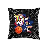 Teeisle Australia Basketball Dabbing Unicorn Australia Basketball Fans Jersey Sport Lover Throw...