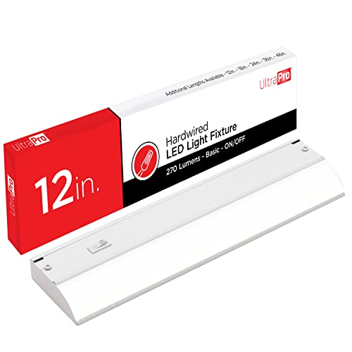 UltraPro 12 inch Hardwired Under Cabinet Lights, On/Off Only, 2700K Warm White, Under Cabinet...