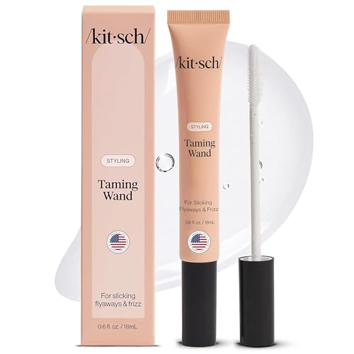 Kitsch Fly Away Stick for Hair - Taming Wand with Biotin, Aloe & Vitamin E - Clear Serum-Like Gel Hair Mascara for Baby Hairs - Lightweight & Multi-Use Hair Stick | Ideal Gifts for Women - 18mL