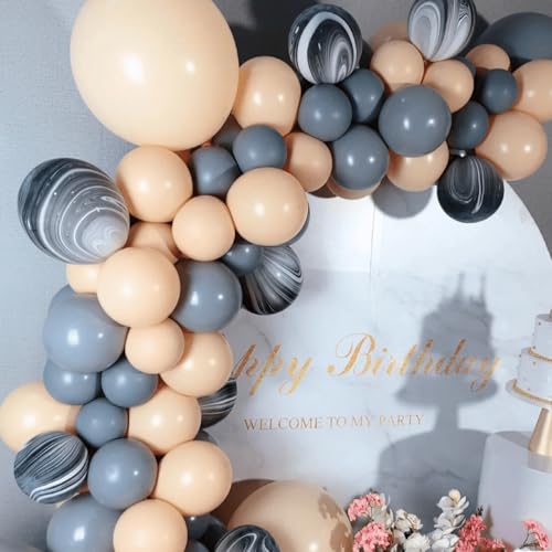 Image of 412pcs Nude Balloons Different Sizes 18 12 10 5 Inch, nude balloon arch for Thanksgiving Graduation Baby Shower Boho Theme Birthday Party Decorations