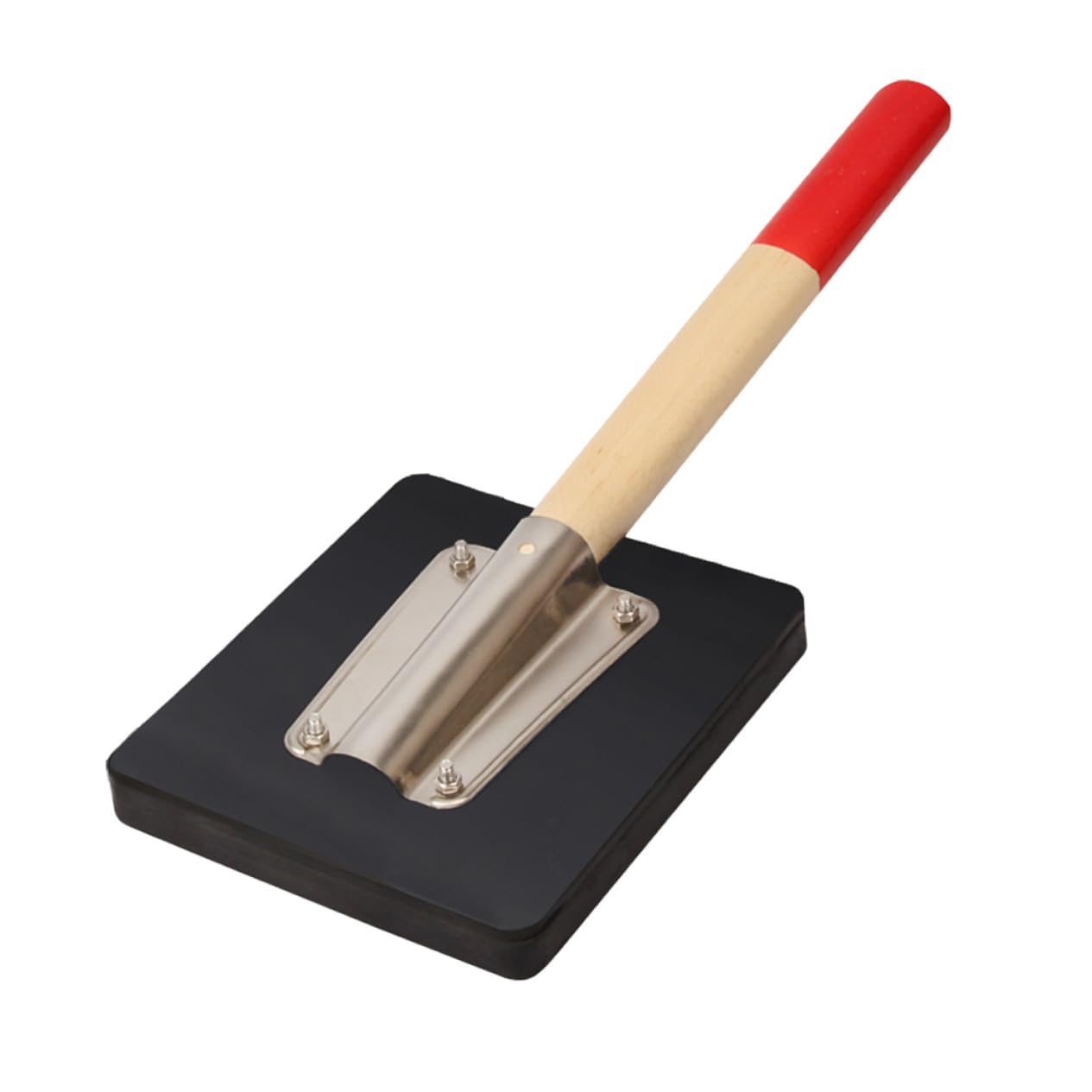 Gummihammer mit Holzgriff, Ergonomisch, Rund, Schwarz