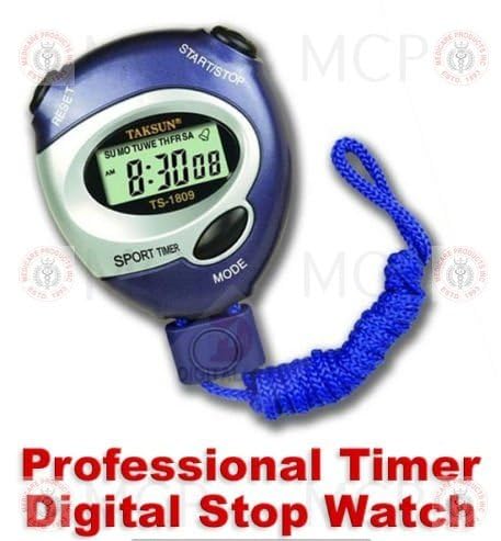 Napp Mall Digital Stopwatch Timer 1/100s LCD Digital Stopwatch with Alarm Clock, Time Display, Press Button Control Stopwatch for Coaches, Teacher, Trainer Stopwatch Timer for Kids and Adults 2