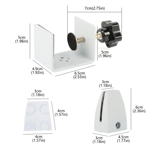 Hotwin Office Desk Partition Clamp, Aluminum Alloy Adjustable Desk Divider Support Clamp, No Drilling Required Privacy Panel Clamp For Desktop Countertop Reception, U Type #TOP1