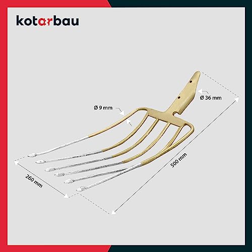 Foto von KOTARBAU® Forke 6 Zinken Heugabel Mistgabel Mistforke Gartenforke Gartengabel Dunggabel Spatengabel Gabel für Garten Drahtgabel für Garten und Landwirtschaft