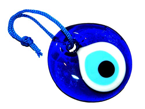 Jeannieparnell 639-5cm Lucky Evil Eye Nazar Boncuk Turkish Greek Glass Hanging Good Luck Protection, Blue