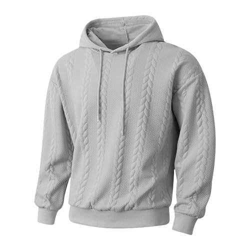 Sudaderas con capucha corta sudadera de hombre de manga larga ropa casual gris talla grande xxl