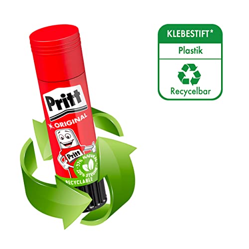 Pritt Lot de 3 bâtons de colle Pat' Patrouille de 11g et 6 tatouages Pat' Patrouille, colle sûre et adaptée aux enfants pour les arts et les loisirs créatifs, colle forte pour l'école, 9H PGS5B