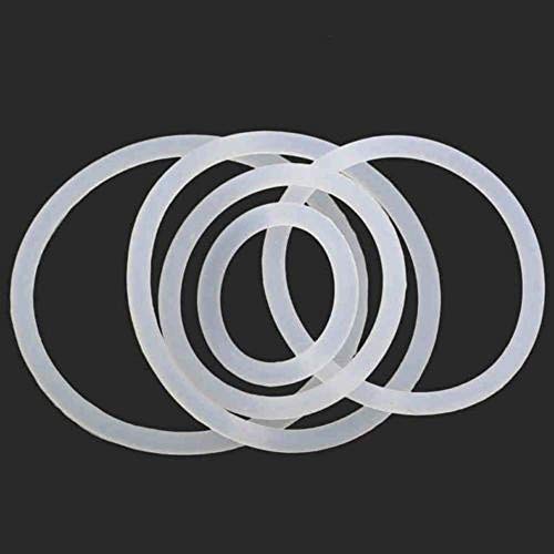 White OD 3mm-60mm Silicone O-Ring Gaskets Seals Rubber Gasket Clamp (30Pcs, M60 x 2 mm)