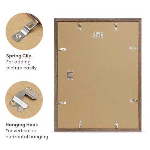 Image of upsimples 12x16 Picture Frame Solid Wooden, Nursery Decor, 1Pack Brown