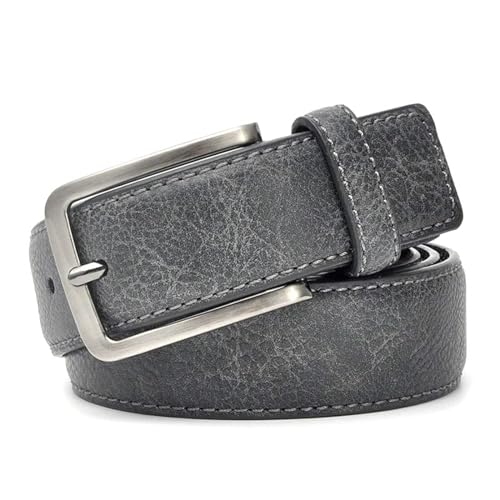 Klauer Leather Waistband Ladies Leather Belts for Jeans, Dark Grey