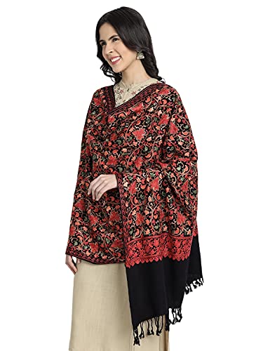 Châle en laine Zamour broderie Kashmiri écharpe femme automne