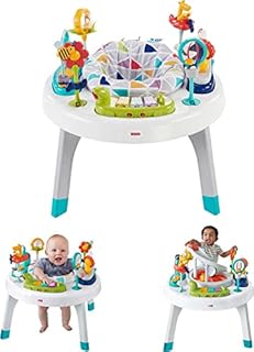 Fisher-Price - 2-in-1 Baby Activity Center and Toddler Activity - White/Blue/Green