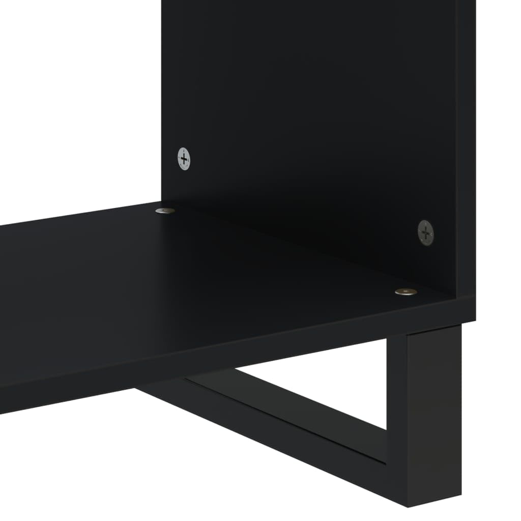 Tavolino da salotto in legno anticato massiccio, 40 x 31 x 46 cm, metallo
