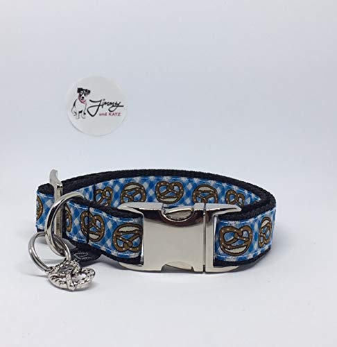 Jimmy und Katz Hundehalsband Brezel blau 26 - 40cm x 2cm Cover