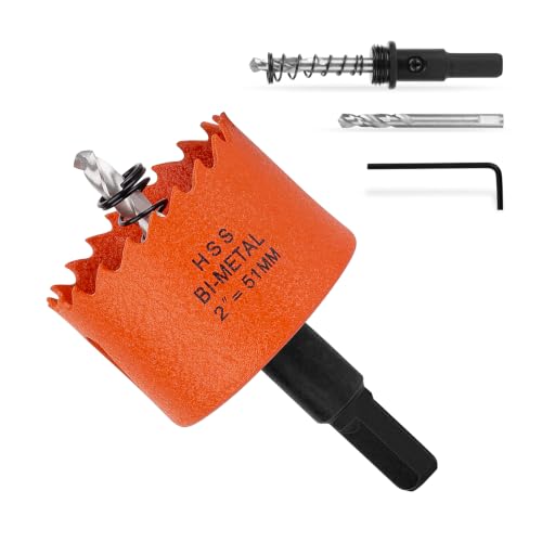 Image of 2 Inch Hole Saw Circle Drill Bit Wood Metal Drywall Plastic Pipe