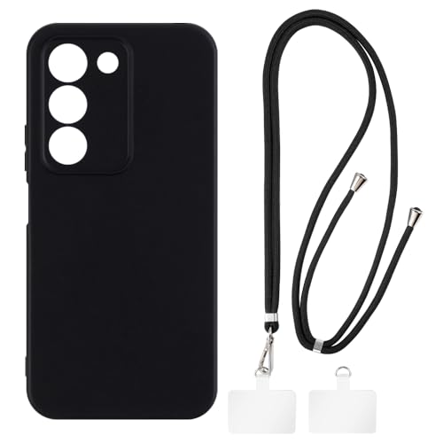 Shantime �P�[�X�ƃN���X�{�f�B�X�g���b�v�Z�b�g OPPO Realme C83 5G �Ƃ̌݊������� �g�уJ�o�[�Ƌ����o�b�N���t�������\�l�b�N�X�g���b�v�����2���̃p�b�`�t��(�u���b�N + �u���b�N)