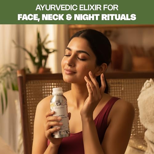 Image of VedaOils Kumkumadi Tailam Face Oil 100ml | Ayurvedic Kumkumadi Oil for Face | Glowing Skin, Dark Spot Corrector Face Serum