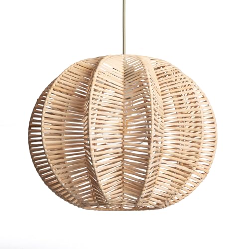LEDKIA LIGHTING - Pendelleuchte Rattan Tobonga | Geometrischer...