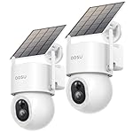AOSU Solar Security Cameras Wireless Outdoor - 3K 5MP Home Security Camera, 360° Panoramic View, 400-Lumen Floodlight Camera, Color Night Vision, WiFi Camera, Auto Tracking, AI Human Detection(2 Pack)