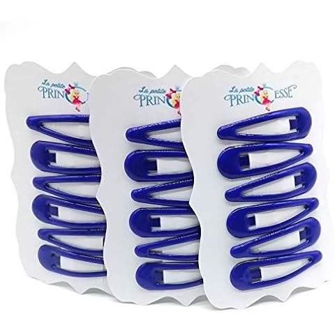 18x Hair Clips barrettes Royal Blue School Uniform Colour hair clips Slides Sleepies Snaps Bendies for Girls School Cover