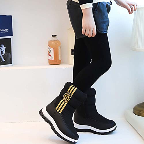 Eliogn Girls Boys Snow Boots Winter Outdoor Non-Slip Cold-Proof Shoes Plush Lining Comfortable Winter Boots for Kids Unisex Outdoor Sports Boots4