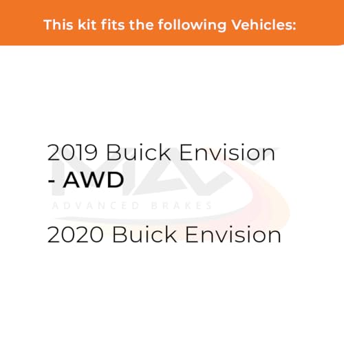Image of Max Advanced Brakes Front & Rear Brake Kit Compatible With 2019 2020 Buick Envision Replacement Premium OE Disc Brake Rotors and Ceramic Brake Pads