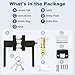 Estmoon Door Lock Matte Black Door Knob with Lock, Heavy Duty Keyed Front Door Handle Exterior Lockset, Entrance Exterior Door Knob for Bedroom, Bathroom, Front Door, Office, 1 Pack