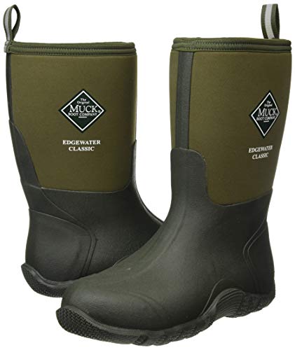Muck Boot Men's Edgewater Classic Mid Boots, Size 12, Moss/Green #TOP6