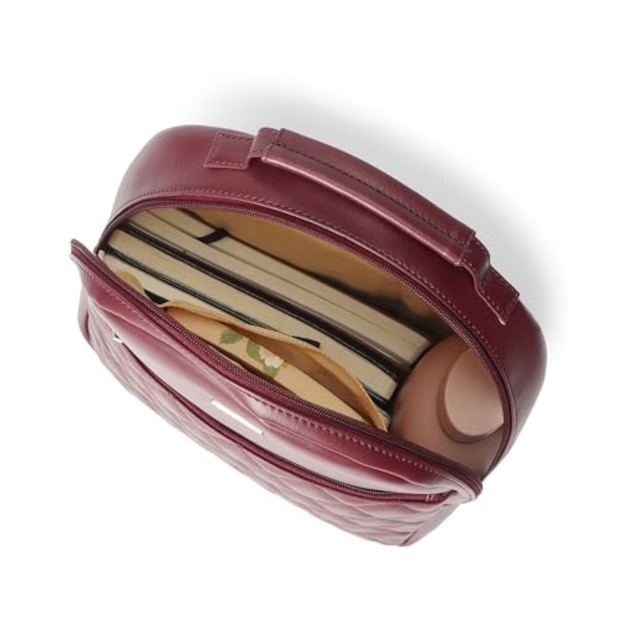Quilted Faux-Leather Backpack for Women, Compact Bag