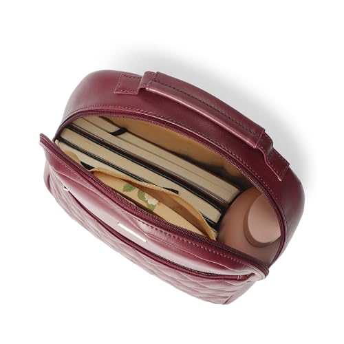 Image of Fastrack Puffup Backpack | Quilted Faux-Leather Backpack For Women | Compact Bag with Tablet Sleeve & Utility Pockets
