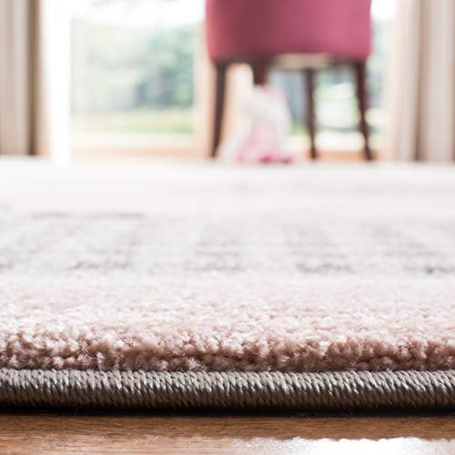 Safavieh CRK127P-4 Carousel Kids Collection Accent Rug - 4' X 6', Pink & Ivory, Animal Design, Non-Shedding & Easy Care, Ideal For High Traffic Areas For Boys & Girls In Playroom, Nursery thumb #3