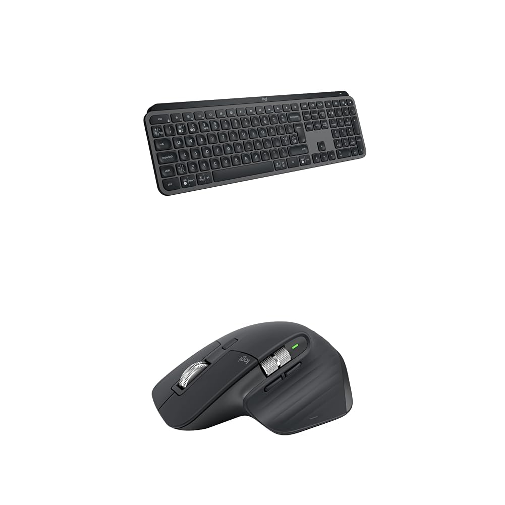 Kit Mouse sem fio Logitech MX Master 3S Grafite + Teclado sem fio