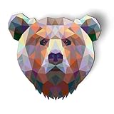Bear Modern Triangles - Magnet - Car Fridge Locker - 3'