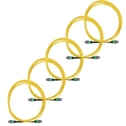 TRUE CABLE MTP/MPO OS2 SM 12-Fiber Patch Cable Type B, OFNP, 3m, 5pk