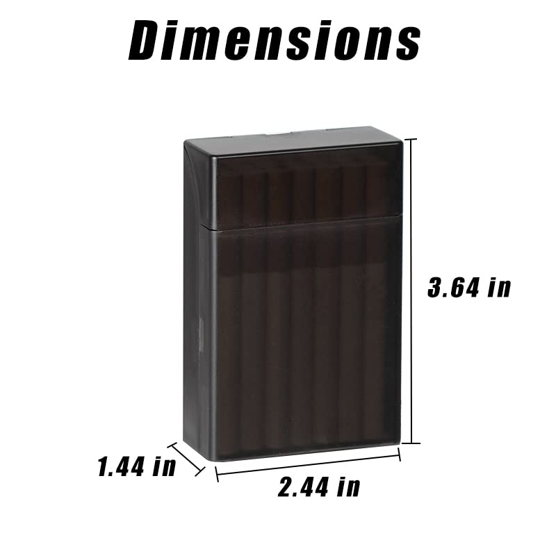 Portable Cigarette Case/Box 20 Capacity 85mm Regular Cigarettes Pocket Holder (Black)
