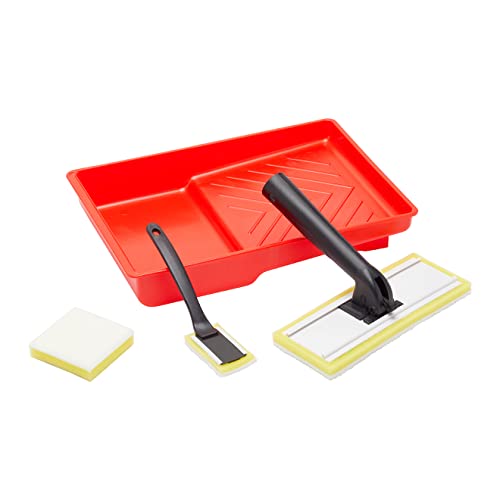 Fit For The Job FFJCSPPS Juego de almohadillas de pintura con sistema de 7 clics de 5 piezas, tela de alta capacidad para una cobertura rápida y precisa con pinturas en emulsión