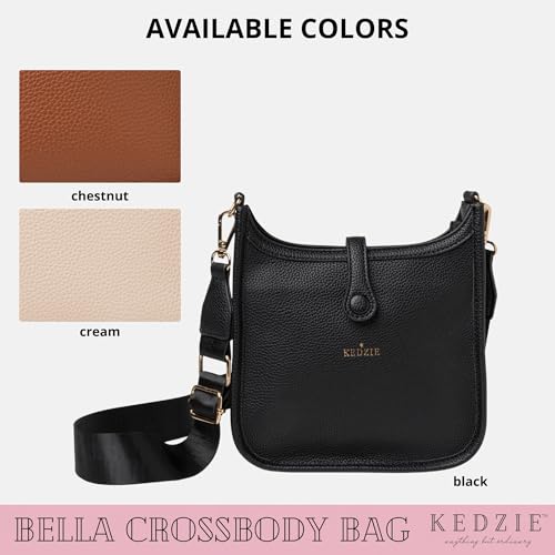 KEDZIE Bella Vegan Leather Crossbody Bag for Women with Adjustable Strap4