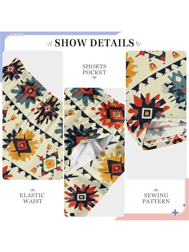 Boho Aztec Ethnic Boys Pants for Kids Jogger Pants with Pockets S4