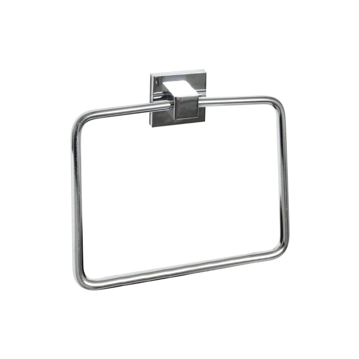 FACKELMANN Towel Ring, Chrome plated, other, Handtuchring 19 x 17 x 3,5 cm